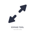 expand tool icon on white background. Simple element illustration from UI concept