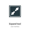 Expand tool vector icon on white background. Flat vector expand tool icon symbol sign from modern user interface collection for