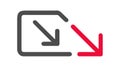 Expand Window Icon - Resize or Maximize Interface, vector design Generative AI Royalty Free Stock Photo