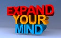 expand your mind on blue Royalty Free Stock Photo