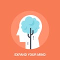 expand your mind icon concept