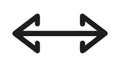 Expandable Double Arrow Icon, Resizing Interface, vector design Generative AI Royalty Free Stock Photo