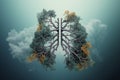 Expandable Lungs nature. Generate Ai