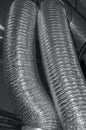 Corrugated flexible pipes for ventilation systems