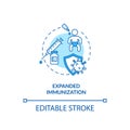 Expanded immunization concept icon