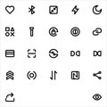Simple and Clear UI Line Garden Organic Icon Set Royalty Free Stock Photo