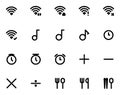 Simple and Clear Media Interface Line Icon Set Royalty Free Stock Photo