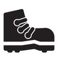 Boot icon solid style for all your project needs Royalty Free Stock Photo