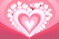 Expanded pink loving heart