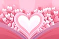 Expanded pink loving heart