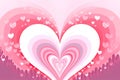 Expanded pink loving heart