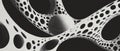 Expanding and contracting geometric fractals create infinite patterns in black and white