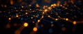 Expanding and Growing Neural Network from Center Core to Large Scale and Complex Web with Nodes and Connections. AI Royalty Free Stock Photo
