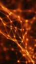 Expanding and Growing Neural Network from Center Core to Large Scale and Complex Web with Nodes and Connections. AI, Computer Royalty Free Stock Photo