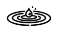 Expanding Water Ripple Drop Icon for Fluidity, vector design Generative AI Royalty Free Stock Photo