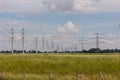 Expansion of the high-voltage grid with many high-voltage pylons