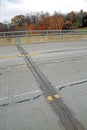 Expansion joint on bridge, Fall colors Royalty Free Stock Photo