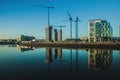 Expansion of new docks at Spencer Dock., North Wall, Dublin, Ireland