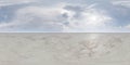 Expansive arid desert landscape under a vast cloudy sky at midday 360 panorama vr environment map
