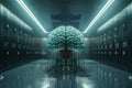 Expansive Brain data center. Generate Ai