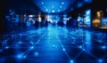 Expansive Digital Floor with Intricate Glowing Design