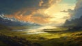 Expansive Landscapes: A Serene Adventure Themed Concept Art