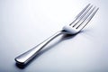 A Stunningly Detailed Panoramic View of a Single Silver Fork Against a Pristine White Background Perfect for Culinary Royalty Free Stock Photo