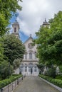 A Distant View of Surp Ohan Voskiperan Church in Taksim, Istanbul Royalty Free Stock Photo