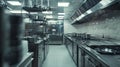 Expansive Professional Kitchen Filled with Equipment Royalty Free Stock Photo