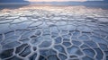 Expansive salt flats, exhibiting crystalline patterns formed