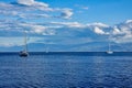 Expansive Seascape With Three Yachts, Greece
