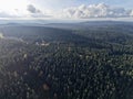 Expansive Treetops Over Ridges, Thick Forest Coverage With Textured Treetops Beneath Layered Ridgelines Royalty Free Stock Photo