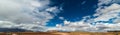 Expansive view of the Sacred Valley, Peru from Pisac Inca site, major travel destination in Cusco region, Peru. Dramatic sky. Royalty Free Stock Photo