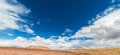 Expansive view of the Sacred Valley, Peru from Pisac Inca site, major travel destination in Cusco region, Peru. Dramatic sky. Royalty Free Stock Photo