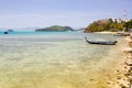 Expansive view of a shallow reef at a tropical island