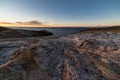 Expansive view at sunset on Titicaca Lake, Bolivia Royalty Free Stock Photo