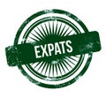 expats - green grunge stamp Royalty Free Stock Photo