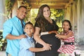 Expectant Biracial Family