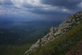 Expectation of thundershower near Hoverla, Carpathians Royalty Free Stock Photo