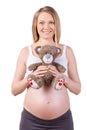 Expecting baby. Royalty Free Stock Photo