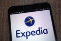 Expedia logo displayed on a modern smartphone Royalty Free Stock Photo