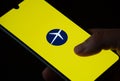 Expedia logo displayed on the smartphone Royalty Free Stock Photo