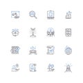 Expediency line icons collection. Swiftness, Efficiency, Rapidity, Quickness, Promptness, Urgency, Celerity vector and