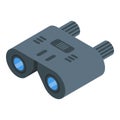 Expedition binoculars icon isometric vector. Glass binocular