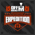 Expedition - emblem with 4x4 vehicle off-road design elements