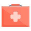 Expedition first aid kit icon, cartoon style Royalty Free Stock Photo