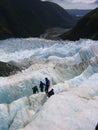 Expedition on a glacier Royalty Free Stock Photo