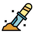 Expedition knife icon vector flat