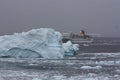 Expedition ship in Antarctica