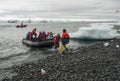 Expedition ship, landscape, Paulet island, near the Antarctic Peninsula